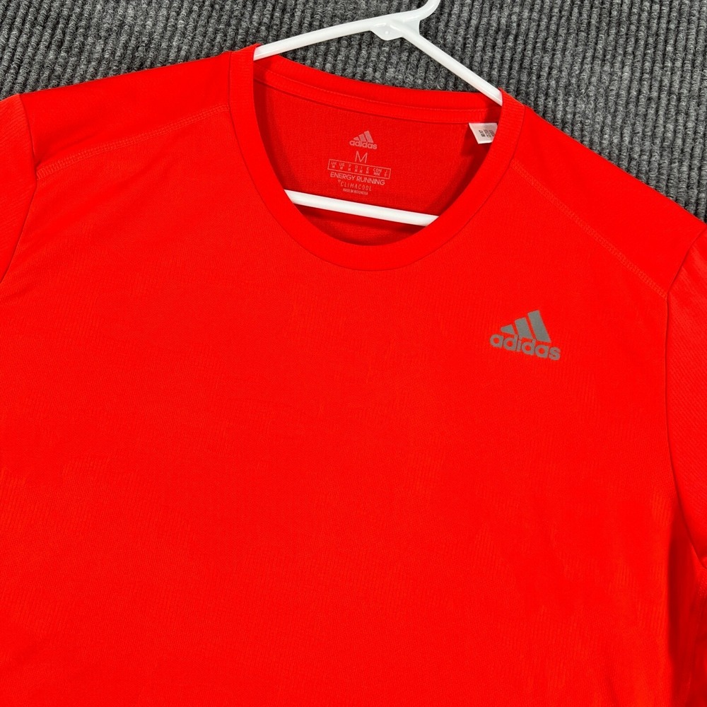 Adidas Shirt Mens Medium‎ Orange Short Sleeve Crew Active Workout Casual